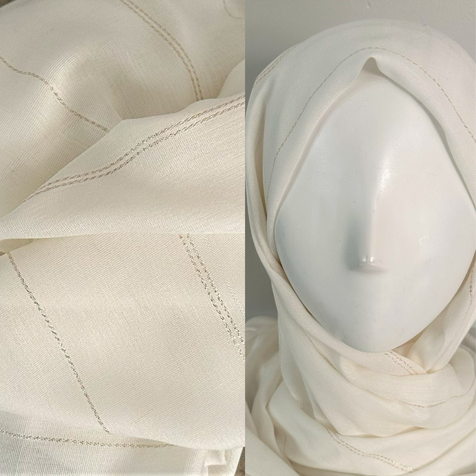 Viscose Scarves Lines - off white