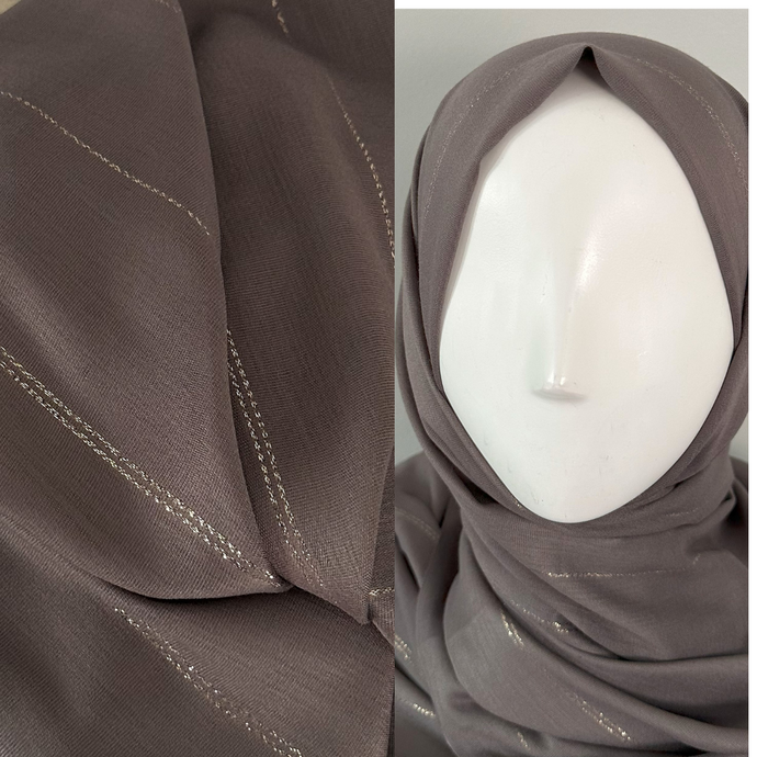 Viscose Scarves- Lines-Dark Grey