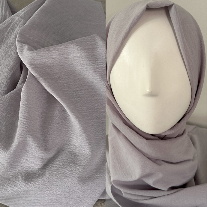 Light Crepe Scarves- Cloud Grey