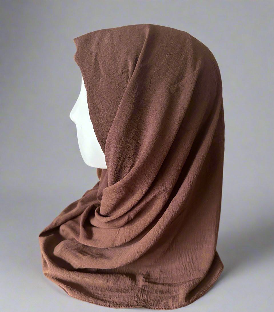 Light Crinkle Scarves- Brown