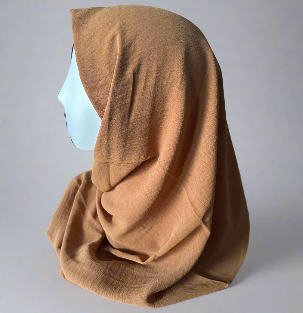 Light Crinkle Scarves - Caramel