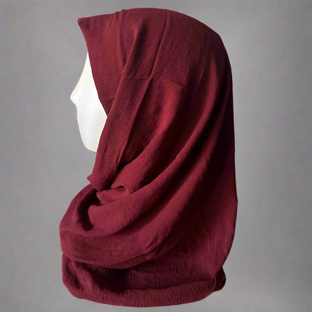 Light Crinkle Scarves - Maroon