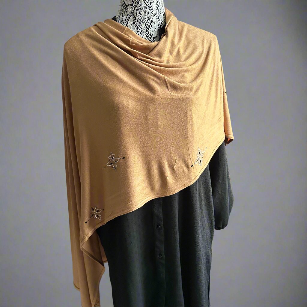 Jersey Scarves- Stone Patterns - Honey