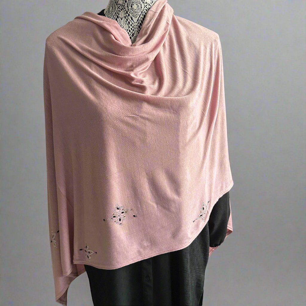 Jersey Scarves- Stone Patterns- Pink