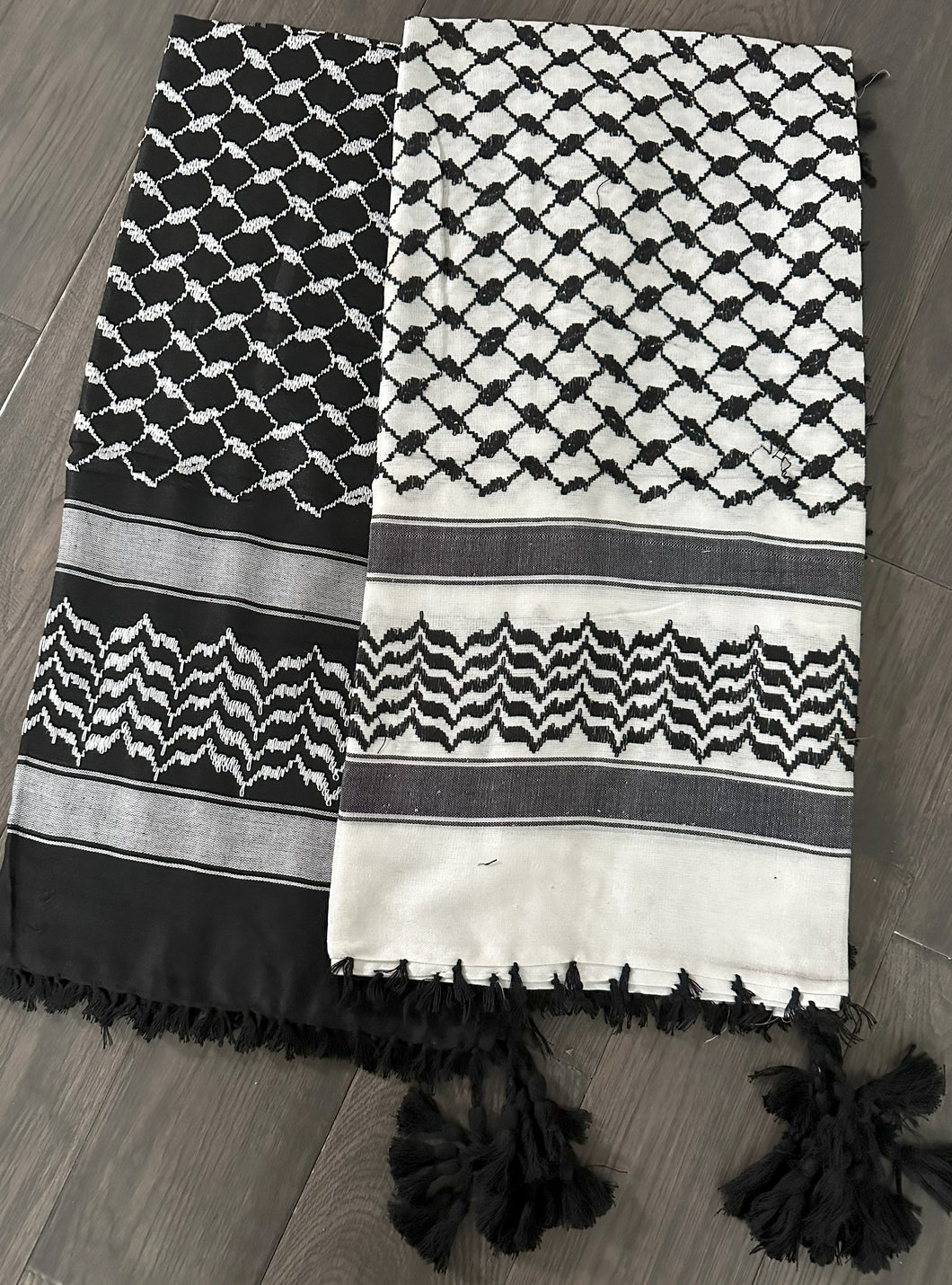 Keffiyeh Scarves- Black/White