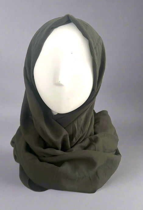 Scarves- Soft Rayon Cotton- Dark Olive