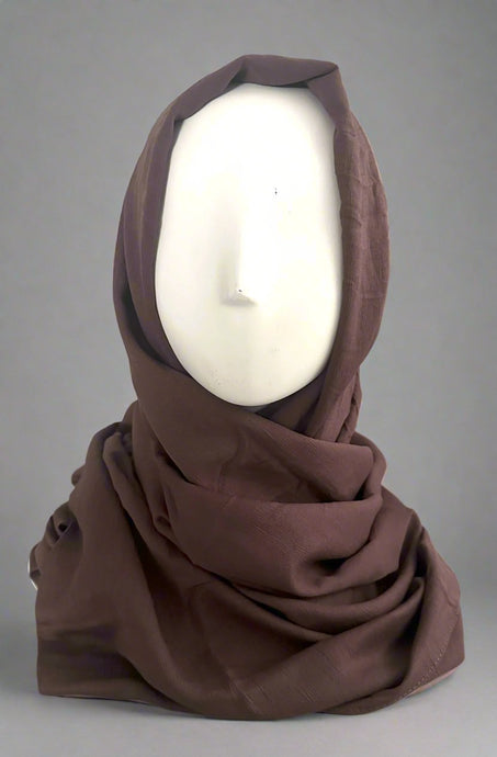 Scarves-Rayon Cotton-Chocolate