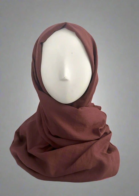 Scarves- Soft Rayon Cotton- Brown Current