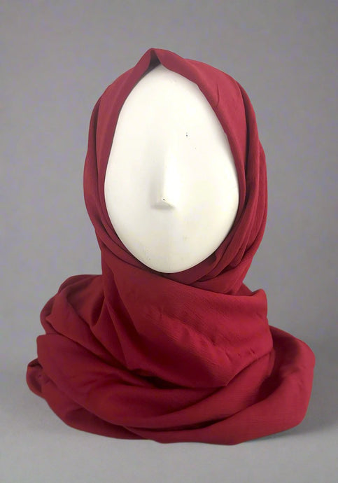 Scarves- Soft Rayon Cotton- Red