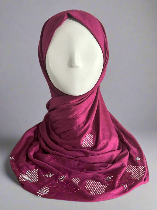 Maxi Scarves- Jersey- Cerise