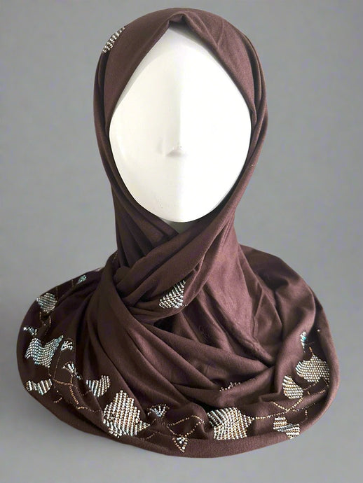 Maxi Scarves- Jersey - Brown