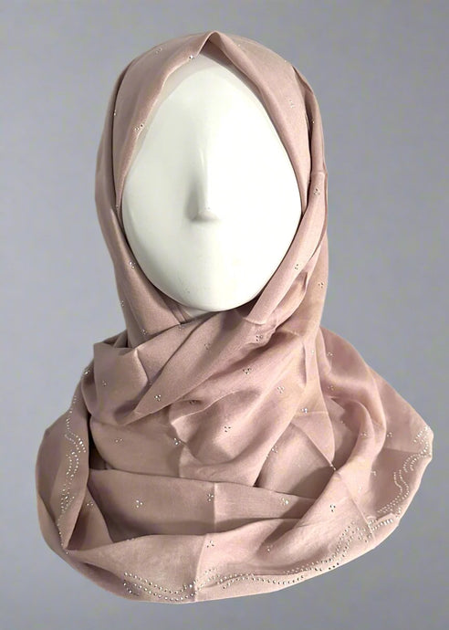 Viscose Scarves- Sparkle- Light Mauve