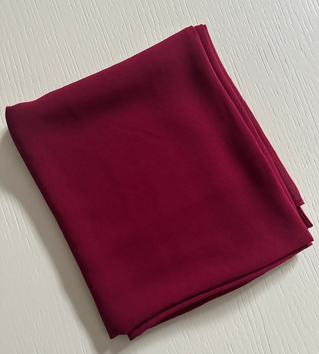 Plain Chiffon Scarves-Mulberry