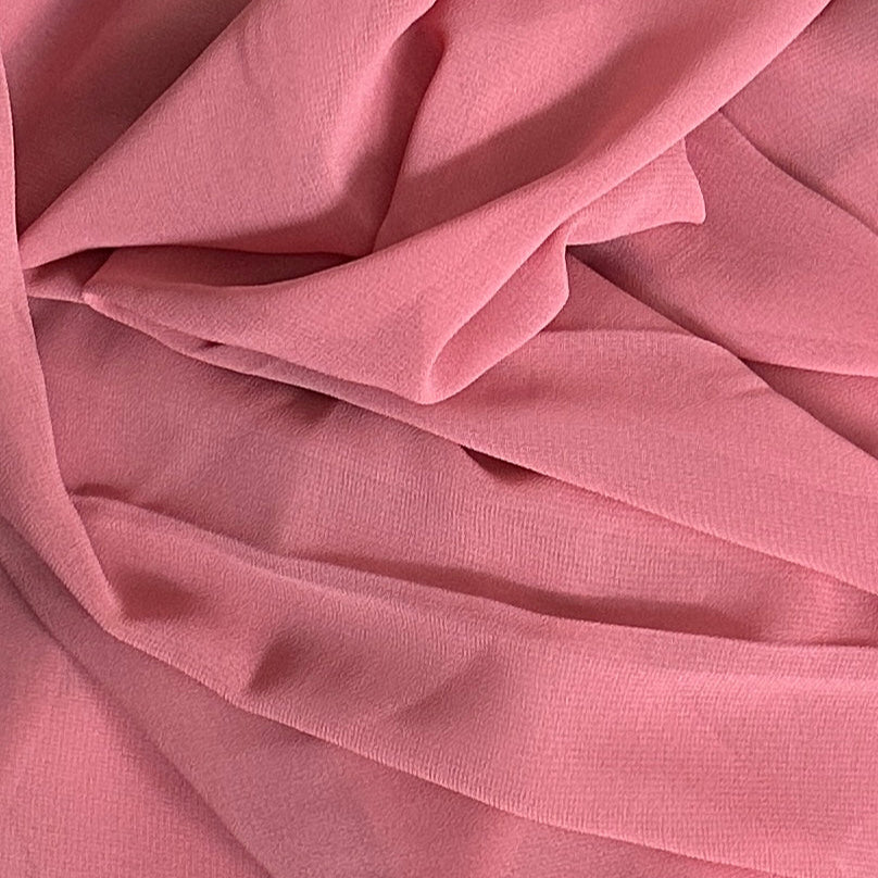 Foulards en Mousseline de Soie - Uni - Rose Bubble Gum