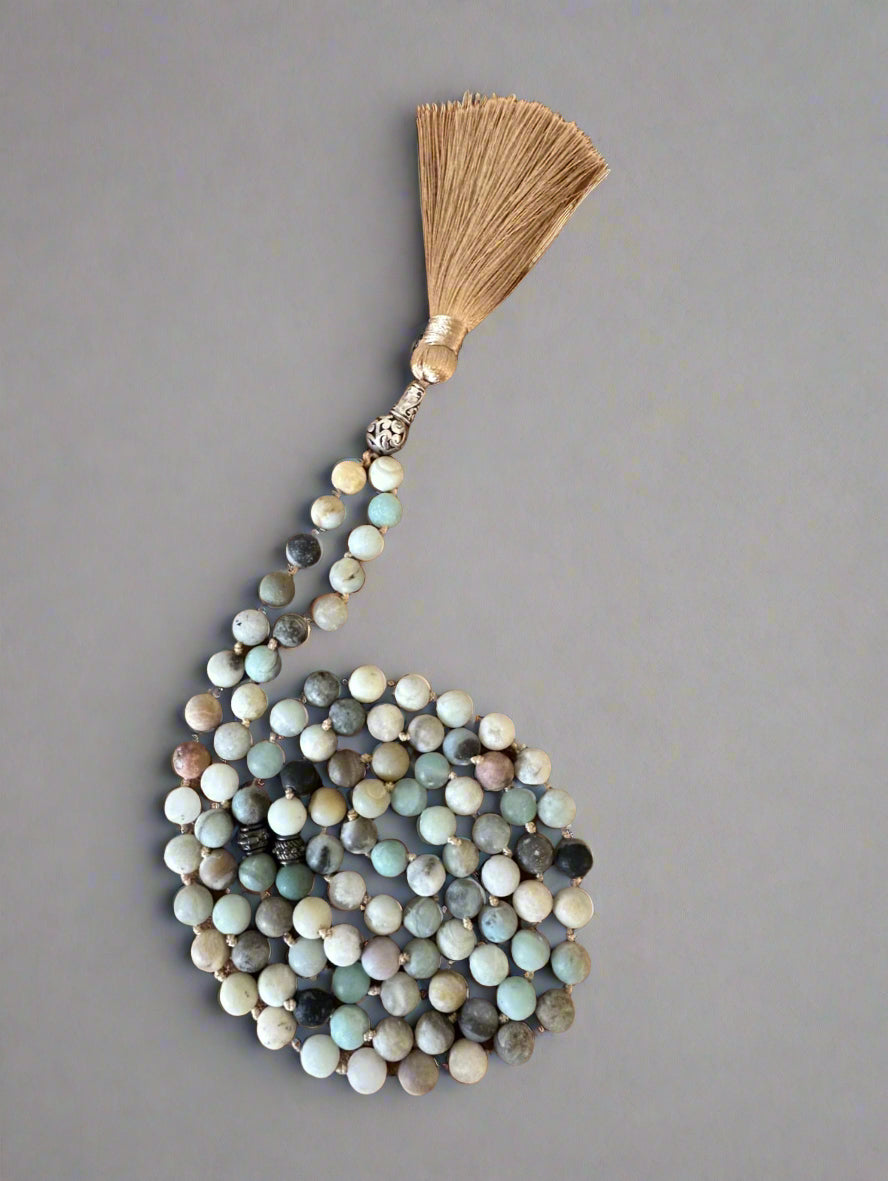 Prayer Bead- Semi Precious Beads- Amazonite - 99
