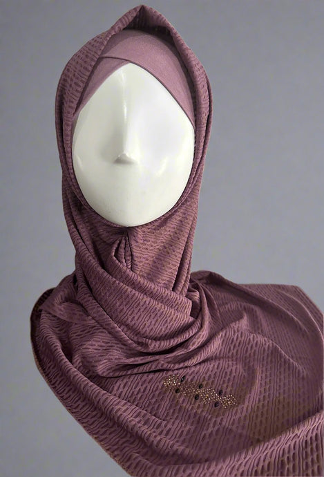 Foulards en polyester double stretch - Mauve