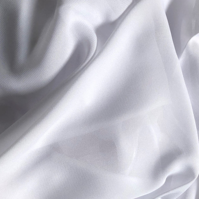 Chiffon Scarves-Plain - White