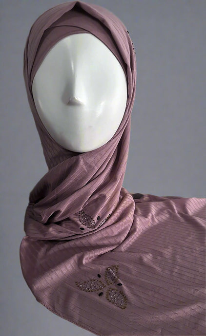 Foulards en Polyester Double Extensible - Rose Mauve